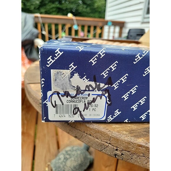 Fitz and Floyd "Scarecrow Cornucopia Bowl" / Serving / Thanksgiving Fall Decor - Picture 3 of 9